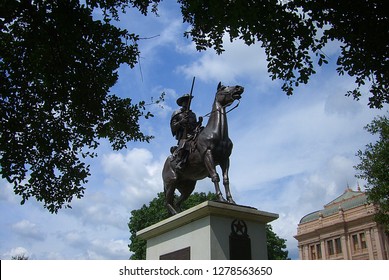 AUSTIN, TEXAS - SEPTEMBER 26: Terry's Rangers Statue By Pompeo Luigi Coppini Near The Capitol Building On September 26, 2010 In Austin, Texas. Austin Is The State Capital Of Texas.