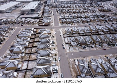 Austin Texas Suburb Neighborhood Covered In Ice And Snow After Winter Storm 2022 Covers Central Texas In A Cold Deep Freeze