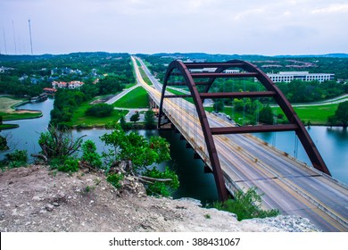 Austin Texas Traffic Suspension Bridge Landmark 360 Bridge Or Penny Backer Bridge Built In 1984 This Amazing Rusty Bridge Spans Across The Colorado River 