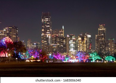 Austin, Texas , Trail Of Lights, Night At Austin