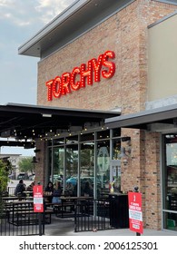 Austin, Texas USA - 04.16.2021:  Outdoor View Of Torchy's Tacos Tex Mex Restaurant In Austin, TX. 