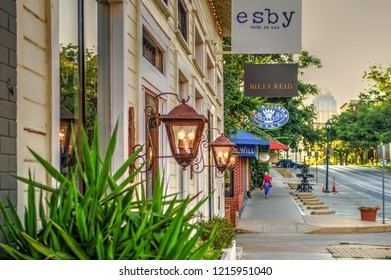 Austin, Texas / USA - August 2, 2015: Sixth Street West Business District Lanterns