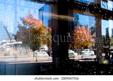 Austin, Texas, USA - December 1, 2018: Entrance To Vista Equity Partners' Corporate Headquarters In Downtown Austin, Texas. Vista Equity Partners Is A Global Private Equity Firm.