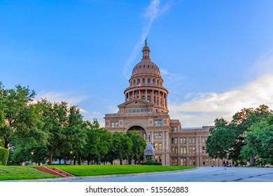 Austin, Texas, USA - JUNE 5, 2016: The Texas State Capitol, Completed In 1888 In Downtown Austin, Contains The Offices And Chambers Of The Texas Legislature And The Office Of The Governor.