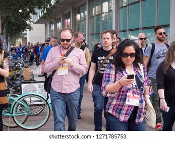 Austin, Texas USA - March 6th 2018: SXSW, South By Southwest Music, Film, And Tech Festival Held Every Year.