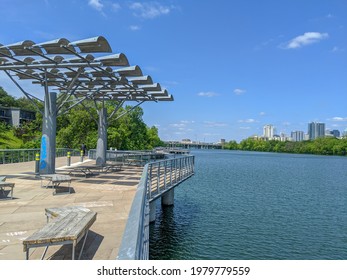 Austin, TX - April 15, 2020: Boardwalk Downtown Views