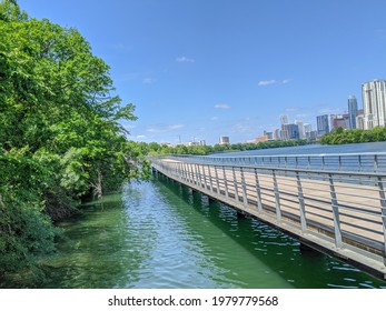 Austin, TX - April 15, 2020: Boardwalk Downtown Views