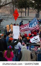 AUSTIN, TX, JANUARY 19, 2020:
President Trump Motorcade Route Enforcement By Austin Police Outside Convention Center Where Trump Spoke To Texas Farmers Of American Farm Bureau Federation.