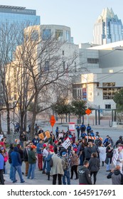 AUSTIN, TX, JANUARY 19, 2020:
President Trump Motorcade Route Enforcement By Austin Police Outside Convention Center Where Trump Spoke To Texas Farmers Of American Farm Bureau Federation.