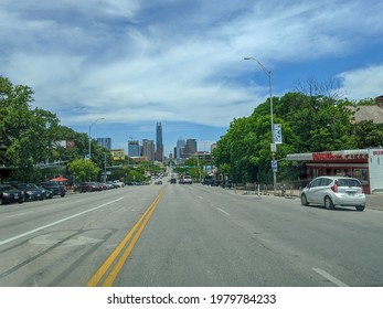 Austin, TX - May 1, 2020: South Congress Ave Texas Capitol Views