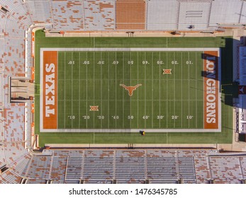 AUSTIN, TX, USA - DEC. 13, 2018: Aerial View Of Darrell K Royal–Texas Memorial Stadium In University Of Texas At Austin In Austin, Texas, USA. It Is The Home To The Longhorns Football Team Since 1924.