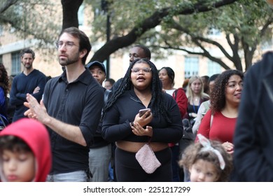 Austin, TX, USA, January 16th, 2023, People at a MLK rally at the University of Texas - Shutterstock ID 2251217299