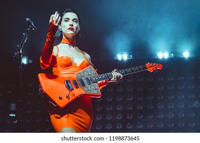 AUSTIN, TX / USA - OCTOBER 6th, 2018:  St. Vincent (Anne Erin Clark) performs onstage at Zilker Park during Austin City Limits 2018 Weekend One.