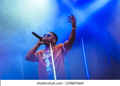 AUSTIN, TX / USA - OCTOBER 6th, 2018: Nelly (Cornell Iral Haynes Jr.) performs onstage at Zilker Park during Austin City Limits 2018 Weekend One.
