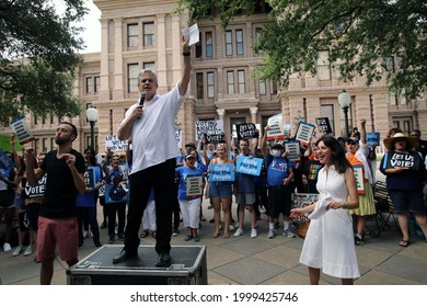 Austin, TX, USA-June 20, 2021: Austin Mayor Steve Adler Speaks At A Capitol Protest Of Texas SB 7, A Bill That Would Add Restrictions To Poll Access.