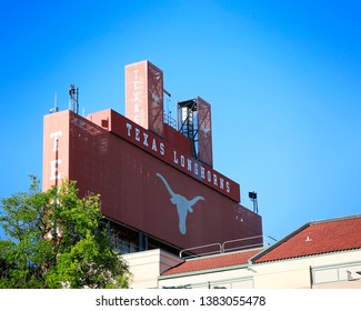 AUSTIN, USA - APR 26, 2019: Darrell K Royal Texas Memorial Stadium At The Campus Of University Of Texas. Texas Longhorns. 