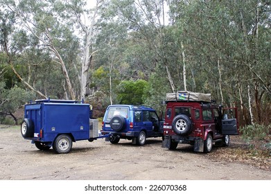 AUSTRALIA - APRIL 21: All-terrain Vehicle Equipped For Camping Just Arrived On The Spot To Spend The Night, April 21, 2007.