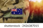 Australia Army soldier in universal camouflage uniform.