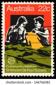 AUSTRALIA - CIRCA 1980: A Stamp Printed In Australia Shows A Volunteers Of Society Of Saint Vincent De Paul, Community Welfare Series, Circa 1980