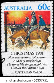 AUSTRALIA - CIRCA 1981: A Stamp Printed In AUSTRALIA Shows The Christmas Hymn - Noeltime (Carols By William James And John Wheeler), Series, Circa 1981