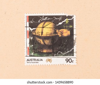 AUSTRALIA - CIRCA 1990: A Stamp Printed In Australia Shows Terra Australis, Circa 1990