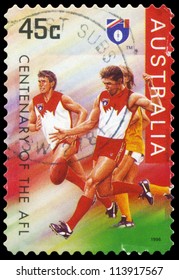 AUSTRALIA - CIRCA 1996: A Stamp Printed In AUSTRALIA Shows The Sydney Swans, Centenary Of The AFL Series, Circa 1996