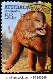 AUSTRALIA - CIRCA 2008: A Stamp Printed In Australia Shows A Diprotodon, Circa 2008