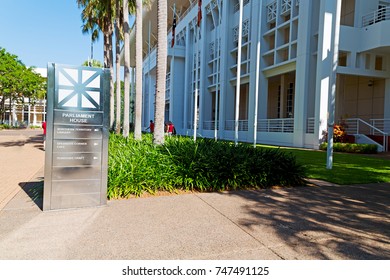 In  Australia Darwin The Signal Of Parliament House And Architecture