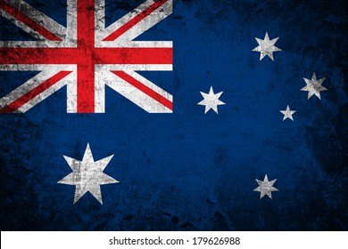 Australia flag on grunge paper 