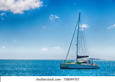 In  Australia Fraser Island And A Catamaran In The Ocean Like Luxury Cruise