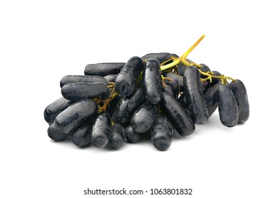 Australia grown sweet black sapphire grapes isolated on white background - Shutterstock ID 1063801832