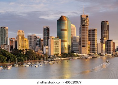 Australia Landscape, Brisbane Riverside Skyline