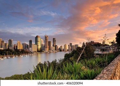 Australia Landscape, Brisbane Riverside Skyline