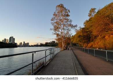 Australia Landscape, Kangaroo Point Cliffs Park Riverwalk