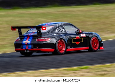 Australia May 2019: Porsche Race Cars At Sydney Race Track.