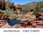 Australia, NT, waterhole in rocks of Trephina Gorge in East McDonnell Range national park