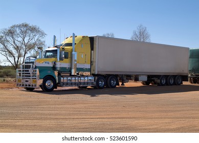 Australia, Typical Heavy Truck Named Road Train In Outback Of Northern Territory