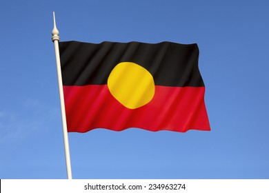 Australian Aboriginal Flag - Represents Indigenous Australians And Holds Special Legal And Political Status. 