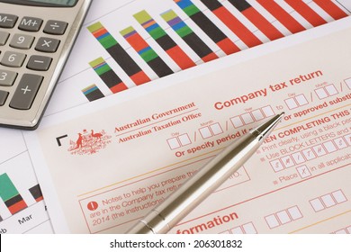 Australian annual corporate tax return concept