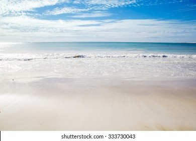 Australian Beach With Blue Sky White Sand