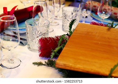 Australian Bottlebrushes (Callistemon) Christmas Table Setting 