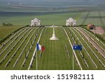 Australian Cemetery in the Vallee de la Somme in France. Battle of the Somme took place in the First World War between 1st July and 21st November 1916. 600,000 allied and 465,000 German troops died.