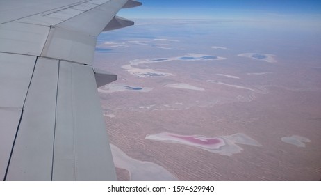 Australian Desert From The Plane Window