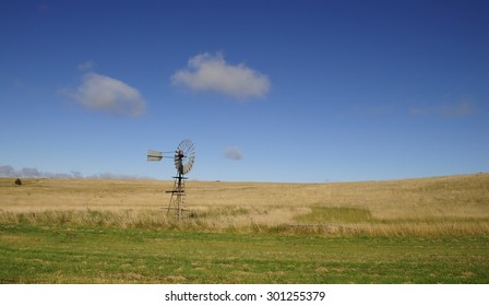 Australian Farm Field And Weather Vane