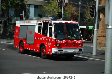 Australian Fire Truck In Sydney, No Motion Blur