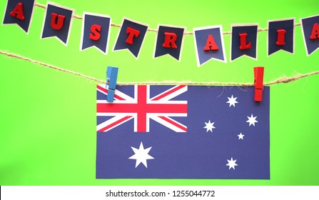 Australian Flag Bunting. Aussie Celebration. Public Holidays In Australia