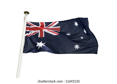 Australian Flag Isolated On A White Background