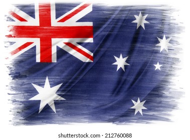 Australian flag on plain background