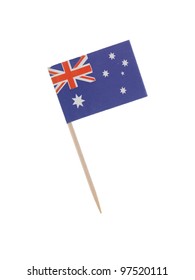 Australian Food Flag Isolated Against A White Background