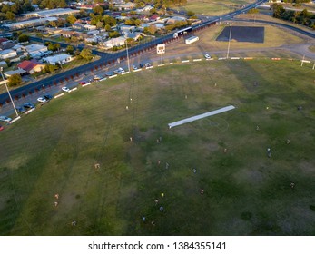 Australian Football Oval In The Country